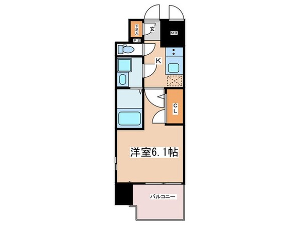 ｴｽﾘｰﾄﾞ天王寺町北(704)の物件間取画像